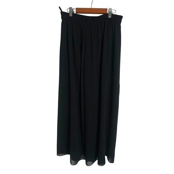 Adrianna Papell Evening Essentials Size 8 Black Palazzo Chiffon Pants Formal - Picture 5 of 8
